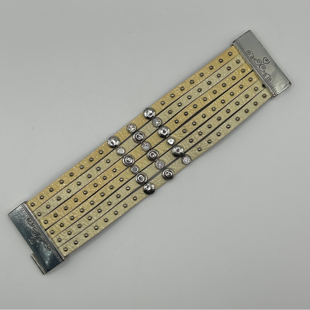 Brighton Thea Harlow Leather Studded Cuff Bracelet